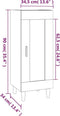 vidaXL - Dressoir - 34,5x34x90 - cm - bewerkt - hout - bruin - eikenkleur