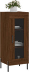 vidaXL - Dressoir - 34,5x34x90 - cm - bewerkt - hout - bruin - eikenkleur