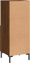 vidaXL - Dressoir - 34,5x34x90 - cm - bewerkt - hout - bruin - eikenkleur