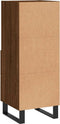 vidaXL - Dressoir - 34,5x34x90 - cm - bewerkt - hout - bruin - eikenkleur
