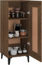 vidaXL - Dressoir - 34,5x34x90 - cm - bewerkt - hout - bruin - eikenkleur