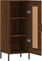 vidaXL - Dressoir - 34,5x34x90 - cm - bewerkt - hout - bruin - eikenkleur