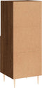 vidaXL - Dressoir - 34,5x34x90 - cm - bewerkt - hout - bruin - eikenkleur