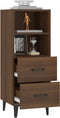 vidaXL - Dressoir - 34,5x34x90 - cm - bewerkt - hout - bruin - eikenkleur