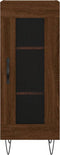 vidaXL - Dressoir - 34,5x34x90 - cm - bewerkt - hout - bruin - eikenkleur