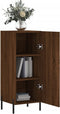 vidaXL - Dressoir - 34,5x34x90 - cm - bewerkt - hout - bruin - eikenkleur