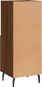vidaXL - Dressoir - 34,5x34x90 - cm - bewerkt - hout - bruin - eikenkleur