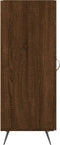 vidaXL - Dressoir - 34,5x34x90 - cm - bewerkt - hout - bruin - eikenkleur
