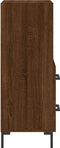 vidaXL - Dressoir - 34,5x34x90 - cm - bewerkt - hout - bruin - eikenkleur