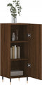 vidaXL - Dressoir - 34,5x34x90 - cm - bewerkt - hout - bruin - eikenkleur