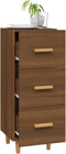 vidaXL - Dressoir - 34,5x34x90 - cm - bewerkt - hout - bruin - eikenkleur