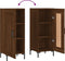vidaXL - Dressoir - 34,5x34x90 - cm - bewerkt - hout - bruin - eikenkleur