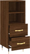 vidaXL - Dressoir - 34,5x34x90 - cm - bewerkt - hout - bruin - eikenkleur