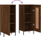 vidaXL - Dressoir - 34,5x34x90 - cm - bewerkt - hout - bruin - eikenkleur