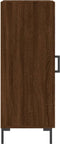 vidaXL - Dressoir - 34,5x34x90 - cm - bewerkt - hout - bruin - eikenkleur