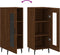 vidaXL - Dressoir - 34,5x34x90 - cm - bewerkt - hout - bruin - eikenkleur