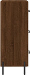 vidaXL - Dressoir - 34,5x34x90 - cm - bewerkt - hout - bruin - eikenkleur