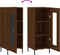 vidaXL - Dressoir - 34,5x34x90 - cm - bewerkt - hout - bruin - eikenkleur