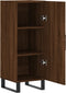 vidaXL - Dressoir - 34,5x34x90 - cm - bewerkt - hout - bruin - eikenkleur