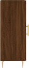 vidaXL - Dressoir - 34,5x34x90 - cm - bewerkt - hout - bruin - eikenkleur