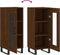 vidaXL - Dressoir - 34,5x34x90 - cm - bewerkt - hout - bruin - eikenkleur