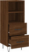 vidaXL - Dressoir - 34,5x34x90 - cm - bewerkt - hout - bruin - eikenkleur