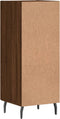vidaXL - Dressoir - 34,5x34x90 - cm - bewerkt - hout - bruin - eikenkleur