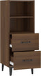 vidaXL - Dressoir - 34,5x34x90 - cm - bewerkt - hout - bruin - eikenkleur