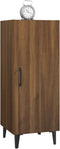 vidaXL - Dressoir - 34,5x34x90 - cm - bewerkt - hout - bruin - eikenkleur