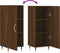 vidaXL - Dressoir - 34,5x34x90 - cm - bewerkt - hout - bruin - eikenkleur