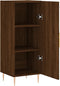 vidaXL - Dressoir - 34,5x34x90 - cm - bewerkt - hout - bruin - eikenkleur