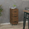 vidaXL - Dressoir - 34,5x34x90 - cm - bewerkt - hout - bruin - eikenkleur