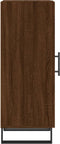 vidaXL - Dressoir - 34,5x34x90 - cm - bewerkt - hout - bruin - eikenkleur