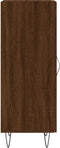 vidaXL - Dressoir - 34,5x34x90 - cm - bewerkt - hout - bruin - eikenkleur