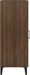 vidaXL - Dressoir - 34,5x34x90 - cm - bewerkt - hout - bruin - eikenkleur