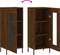 vidaXL - Dressoir - 34,5x34x90 - cm - bewerkt - hout - bruin - eikenkleur