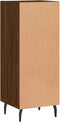 vidaXL - Dressoir - 34,5x34x90 - cm - bewerkt - hout - bruin - eikenkleur