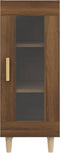 vidaXL - Dressoir - 34,5x34x90 - cm - bewerkt - hout - bruin - eikenkleur