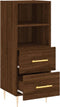 vidaXL - Dressoir - 34,5x34x90 - cm - bewerkt - hout - bruin - eikenkleur