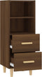 vidaXL - Dressoir - 34,5x34x90 - cm - bewerkt - hout - bruin - eikenkleur