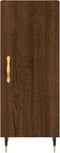 vidaXL - Dressoir - 34,5x34x90 - cm - bewerkt - hout - bruin - eikenkleur