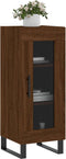 vidaXL - Dressoir - 34,5x34x90 - cm - bewerkt - hout - bruin - eikenkleur