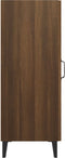 vidaXL - Dressoir - 34,5x34x90 - cm - bewerkt - hout - bruin - eikenkleur