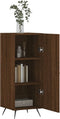 vidaXL - Dressoir - 34,5x34x90 - cm - bewerkt - hout - bruin - eikenkleur