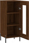 vidaXL - Dressoir - 34,5x34x90 - cm - bewerkt - hout - bruin - eikenkleur