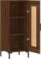 vidaXL - Dressoir - 34,5x34x90 - cm - bewerkt - hout - bruin - eikenkleur