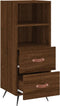 vidaXL - Dressoir - 34,5x34x90 - cm - bewerkt - hout - bruin - eikenkleur
