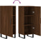 vidaXL - Dressoir - 34,5x34x90 - cm - bewerkt - hout - bruin - eikenkleur