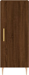 vidaXL - Dressoir - 34,5x34x90 - cm - bewerkt - hout - bruin - eikenkleur