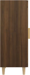 vidaXL - Dressoir - 34,5x34x90 - cm - bewerkt - hout - bruin - eikenkleur